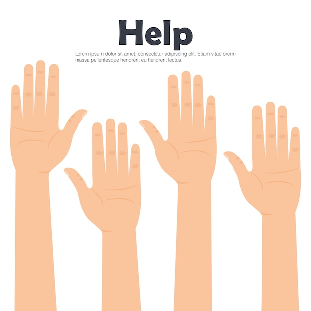 Hands people help icon