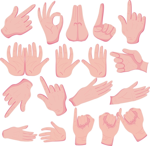 Vector hands poses