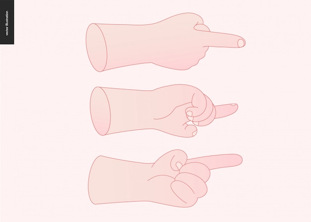 Vector hands set