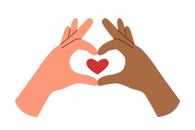 Vector hands in the shape of heart4