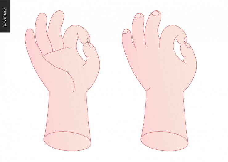 Vector hands vector set