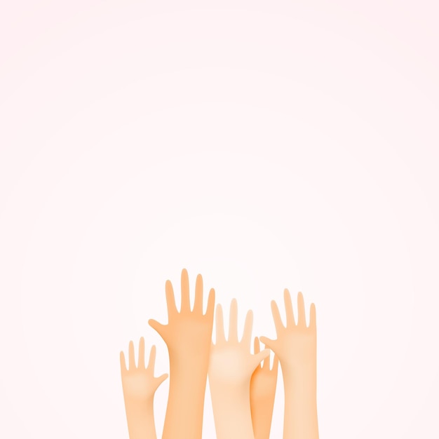Vector hands with heart shape illustration
