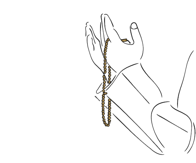 Hands with rosary