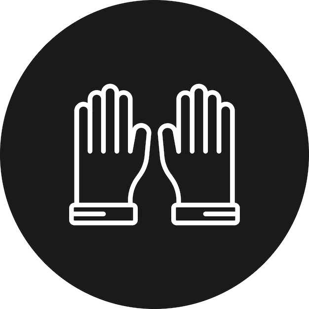 Handschoenen vector icoontje Kan worden gebruikt voor Chemistry icoonset
