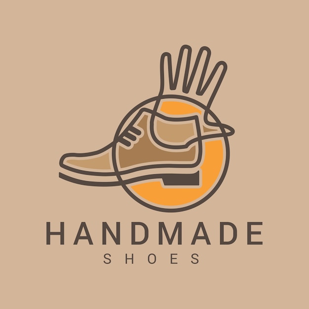 Handschoenen Vinger Handgemaakt Logo-ontwerp Voorraadsjabloon voor merkidentiteit