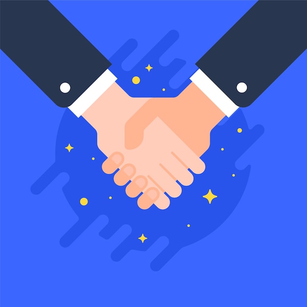 Vector handshake businessman agreement illustration