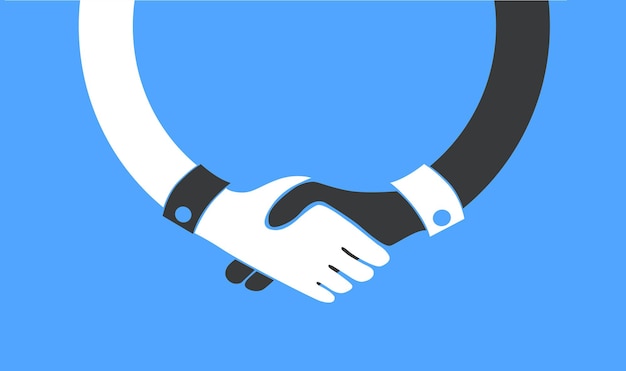 Handshake concept vector icon. Stock vector illustration isolated.