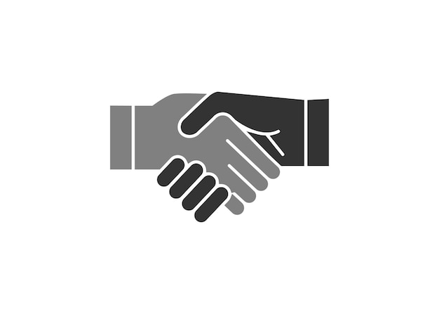 Vector handshake deal icoon lijn ontwerp sjabloon geïsoleerd