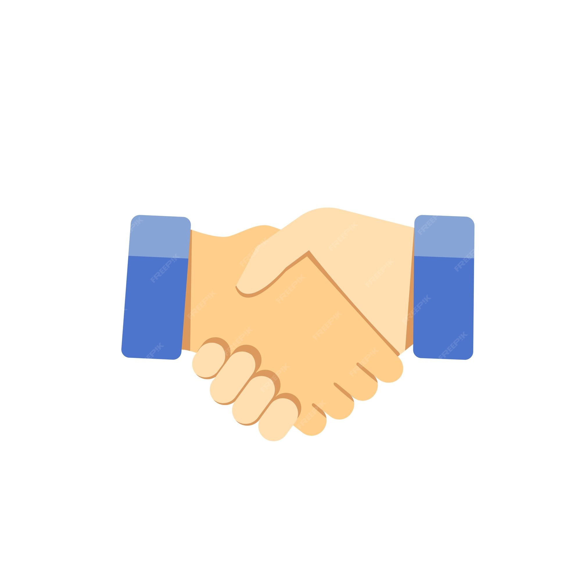 Premium Vector  Handshake vector flat icon isolated hand shake emoji  illustration