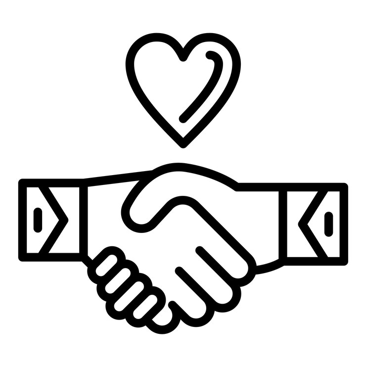 Vector handshake of hope vector icon can be used for survey iconset
