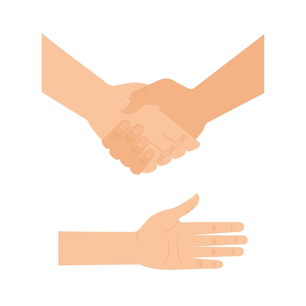 Handshake human help icon