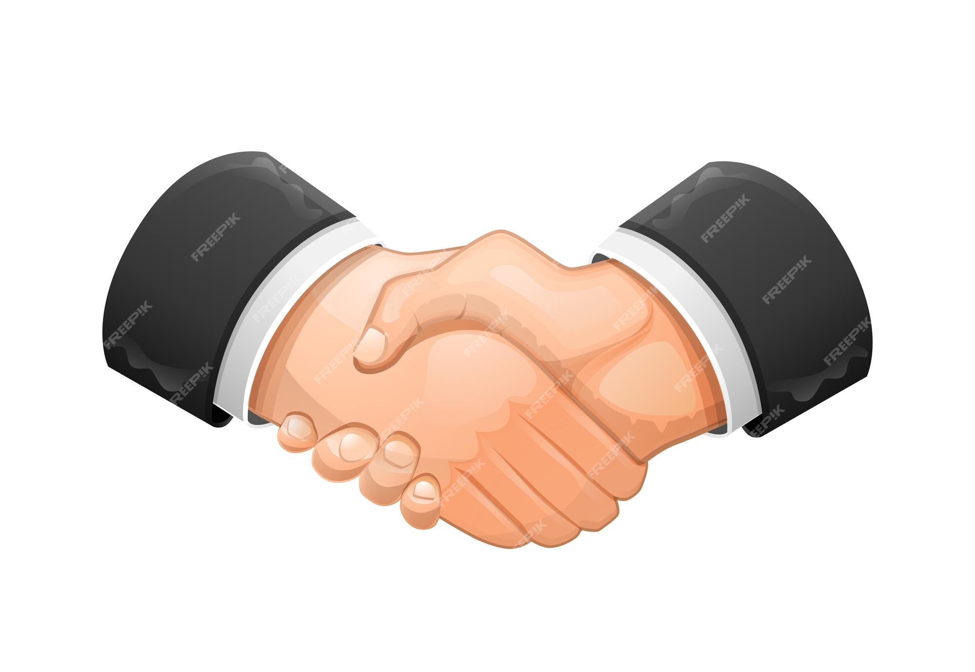 Handshake Emoji 2 Hands Partnership Deal Stock Vector (Royalty