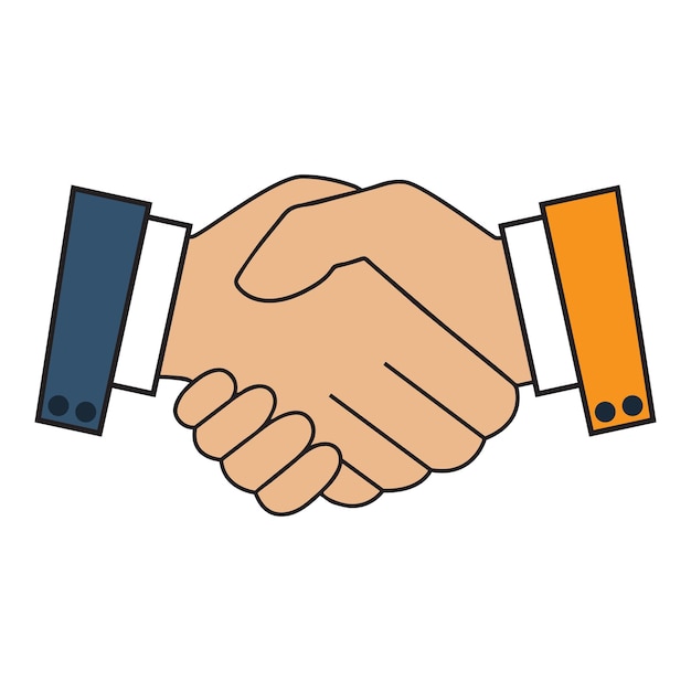 Premium Vector  Handshake isolated on blue background approval gesture  business concept of partnership cooperation successful deal hand shake  symbol vector 3d illustration