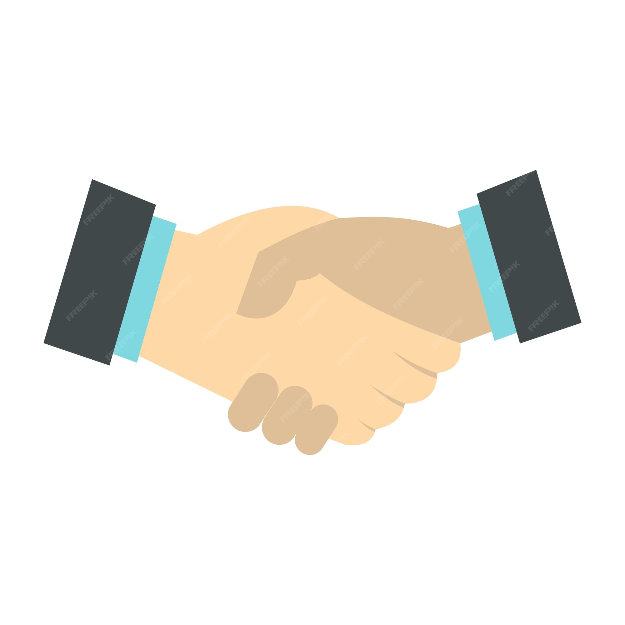 Handshake vector flat icon. isolated hand shake emoji illustration.