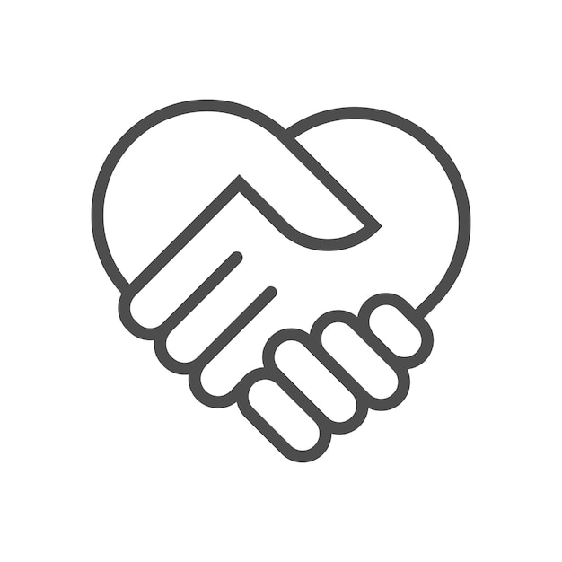 Handshake icon logo design