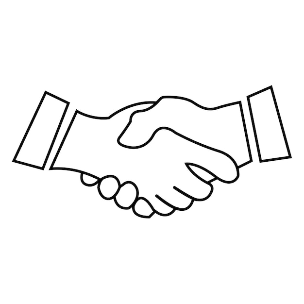 Handshake icon logo vector design template