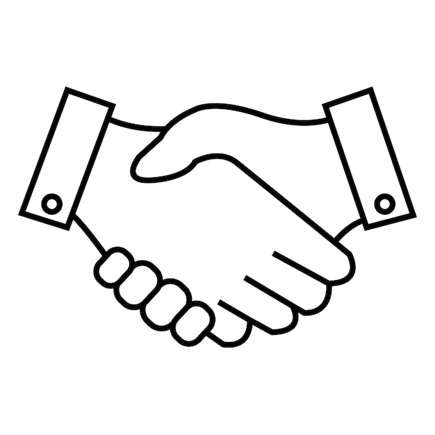 Handshake icon logo vector design template