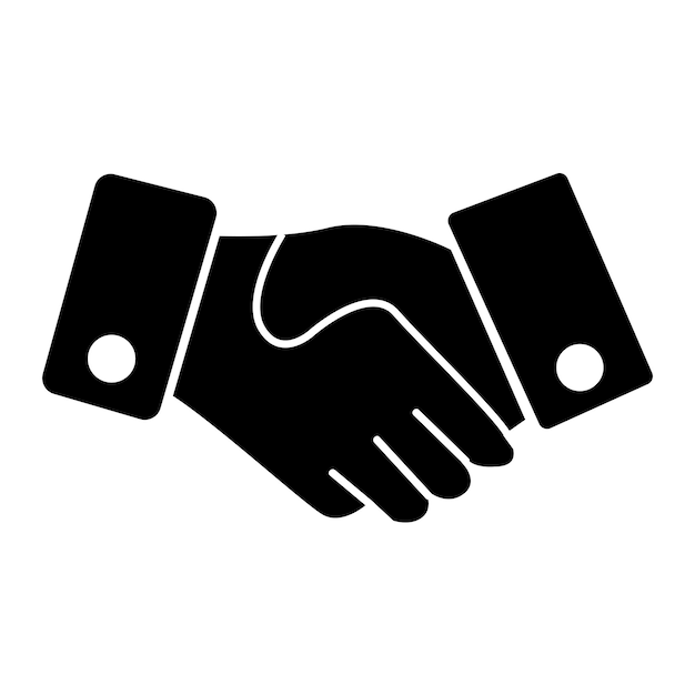 Handshake icon logo vector design template