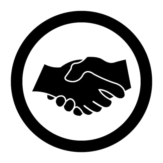 Handshake icon logo vector design template