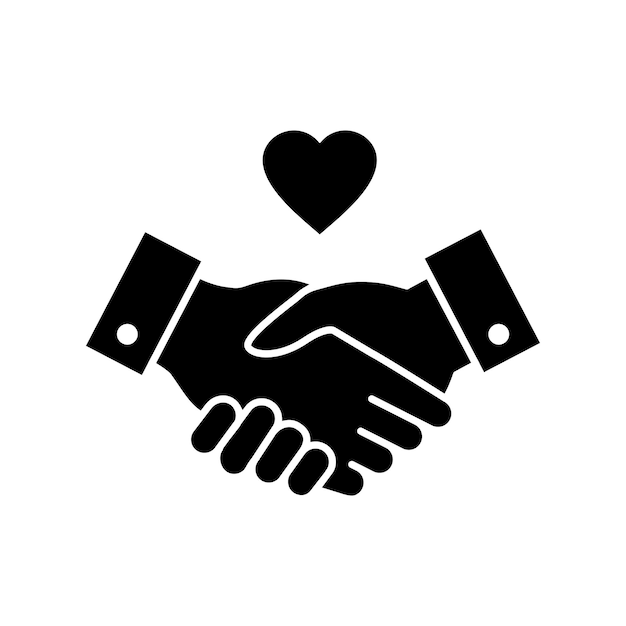 Handshake Icon Vector Eenvoudig ontwerp