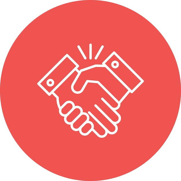 Handshake icon vector image can be used for donations