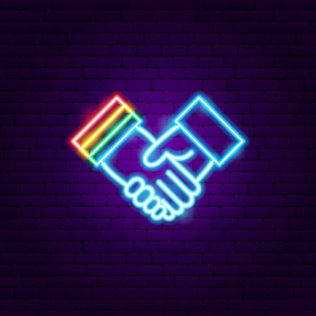 Handshake LGBT Neon Sign