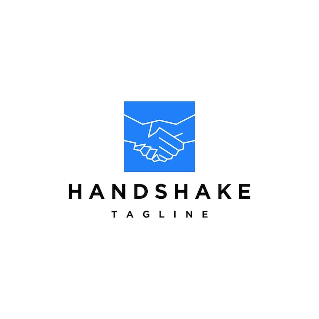 Vector handshake logo design icon template