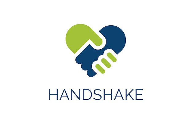 Vector handshake logo template 2