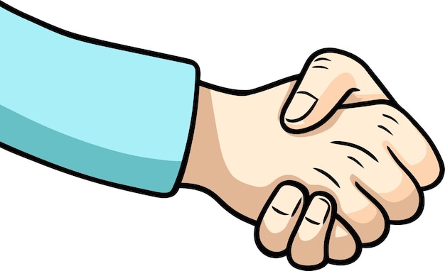 Vector handshake symbol of trustpartnership commitment icon