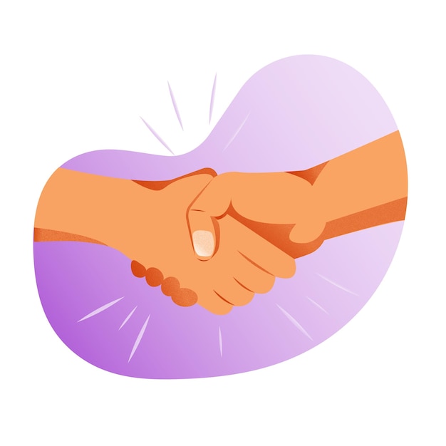 Handshake vector flat icon. Isolated hand shake emoji illustration.