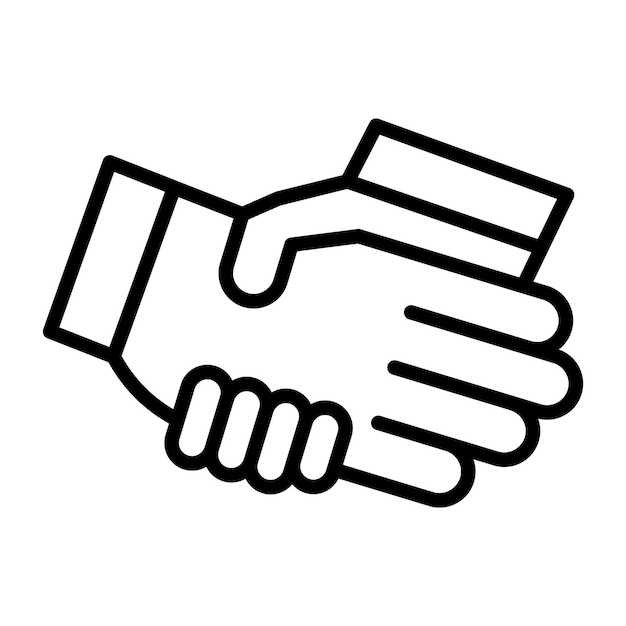 Vector handshake vector illustration style