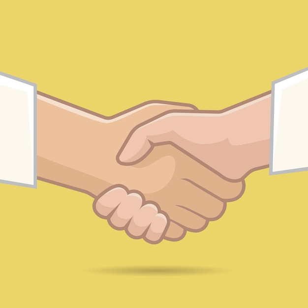 Vector handshake vector illustration