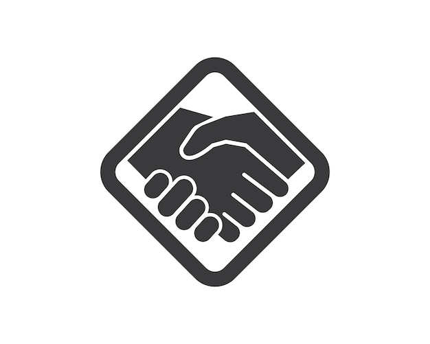 Handshaking logo vector icon of business agreement