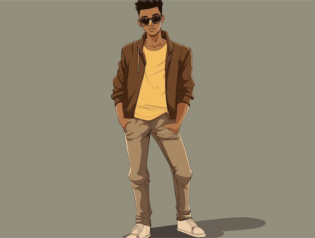 Vector handsome boy for modeling