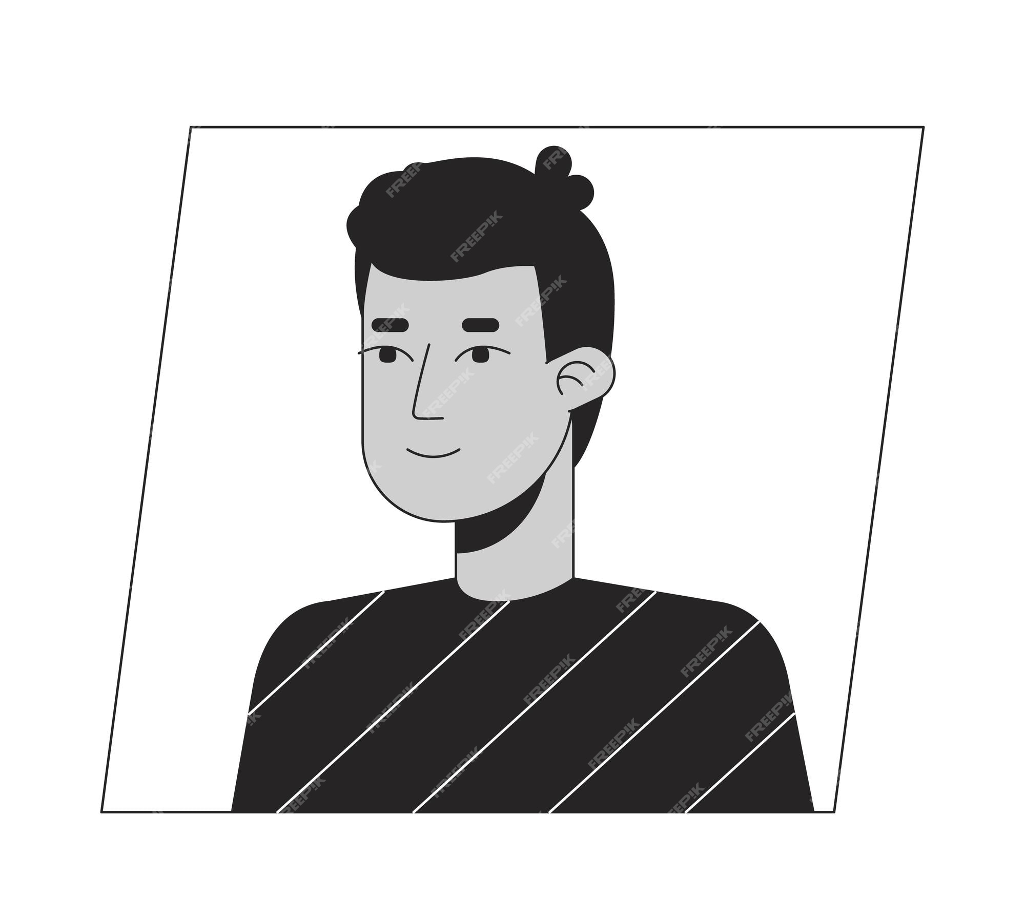 1.0) Black White Double Outline Full Avatar