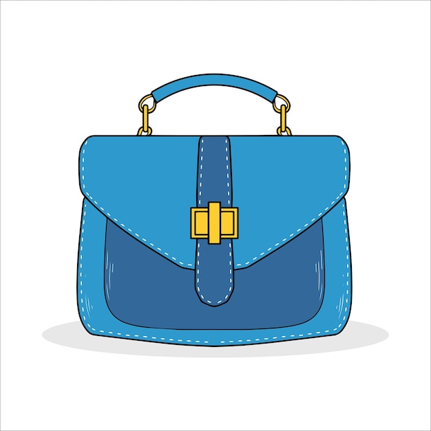 Handtas Icon Damestas Blauwe Vector