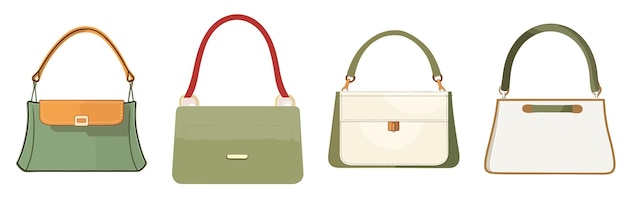 Handtassen voor dames Vector illustratie van een set handtassen voor dames