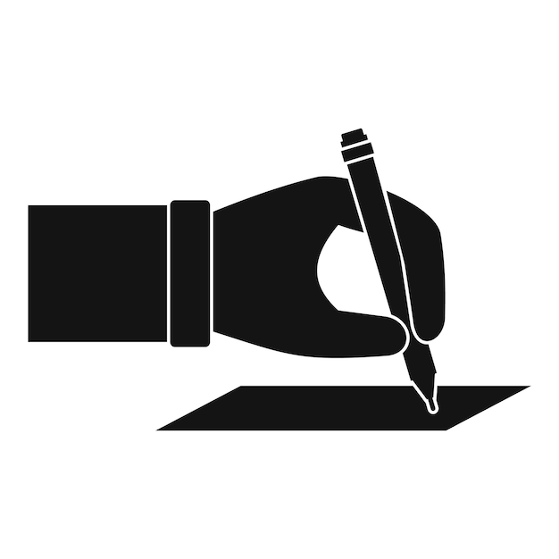 Handteken verkiezingsicoon Eenvoudige illustratie van handteken verkiezing vector icoon voor webontwerp geïsoleerd op witte achtergrond