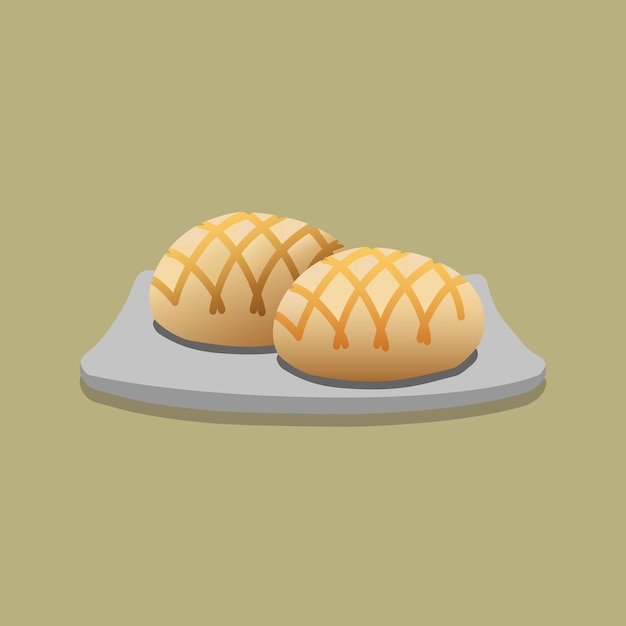 Handtekening Japanse keuken illustratie vector van Japanse meloen pan