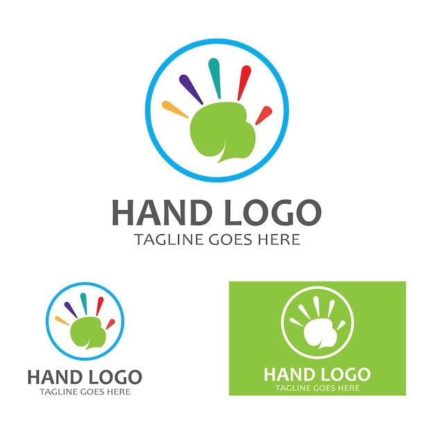 Handverzorging logo en symbool vector sjabloon eps10