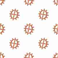 Vector handwheel pattern seamless background texture repeat wallpaper geometric vector
