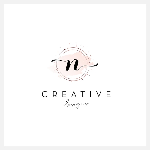 Handwriting letter N logo, signature letter logo, suitable for business company.