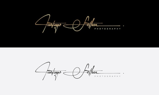 Handwriting logo signature logo photography logo template