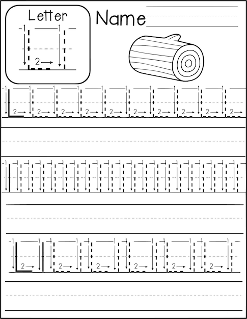 アルファベット a～z をなぞる子供のための手書き練習