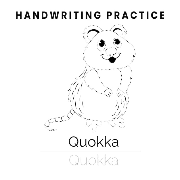 Handwriting practice for kids