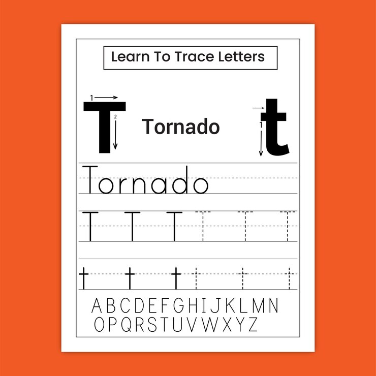 Vector handwriting practice workbook for kids