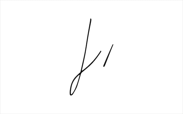 Handwritten fictitious signature for documents Isolated vector illustration