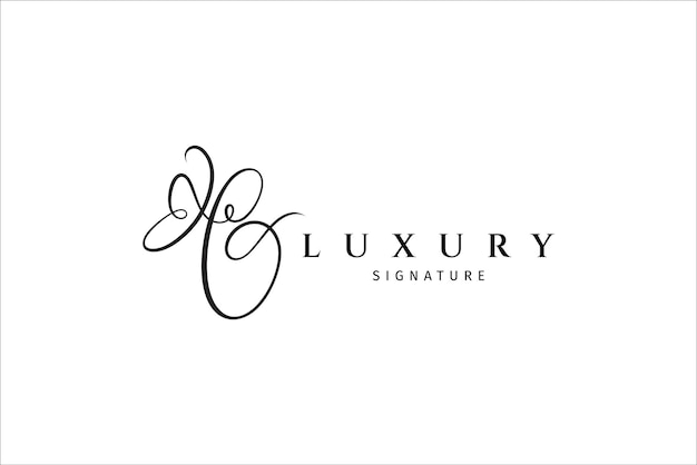 Vector handwritten initial letter b simple signature vector logo with butterfly shape variation