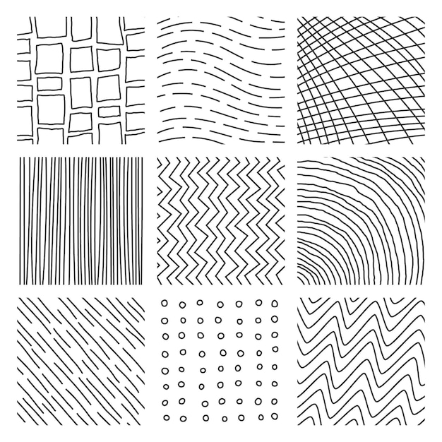 Vector handwritten lines and strokes in different styles perfect for lettering and illustrations