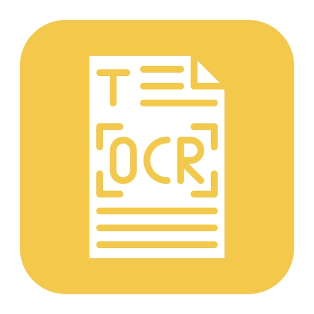 Handwritten Ocr icon vector image Can be used for Printing